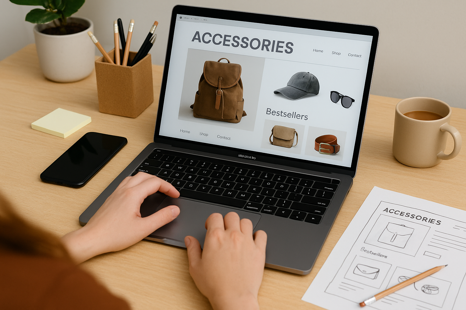 Minimal σχεδιασμός Shopify eshop για μικρές επιχειρήσεις