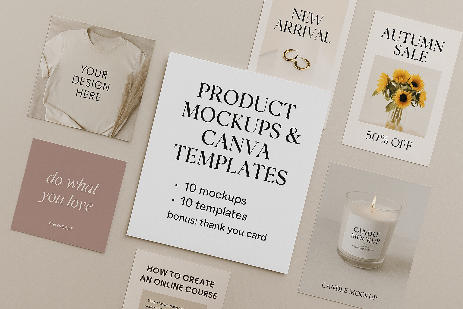  Product Mockups & Canva Templates για Eshop & Social Media